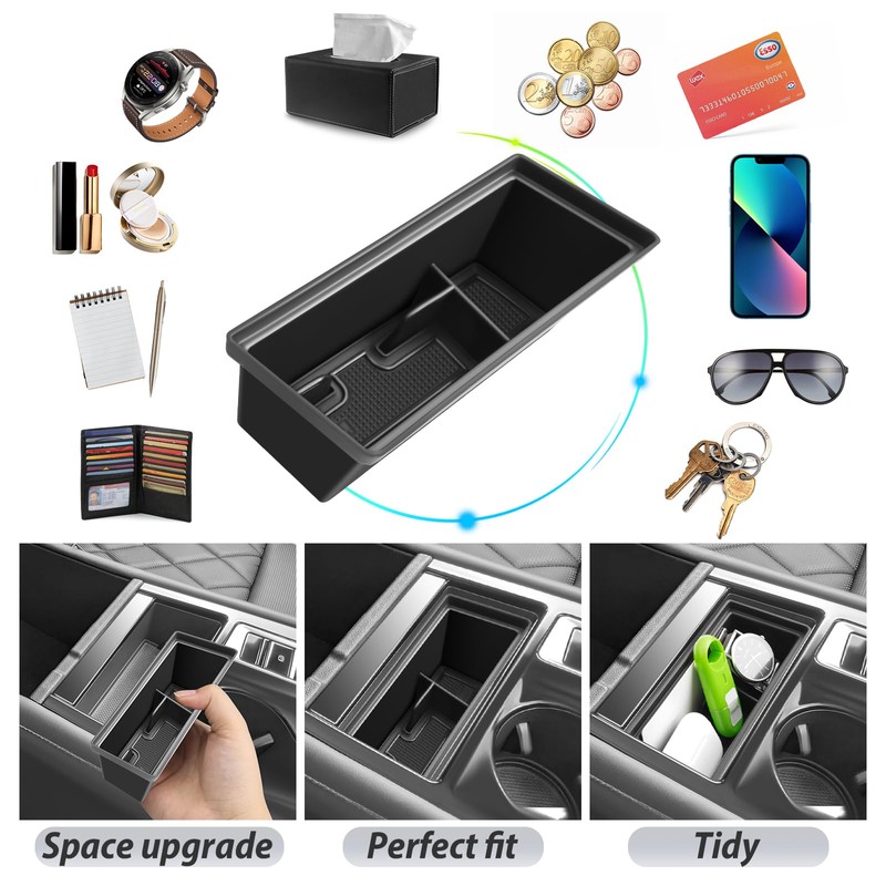 SKTU for 2024 2025 2026 VW Atlas Center Console Organizer