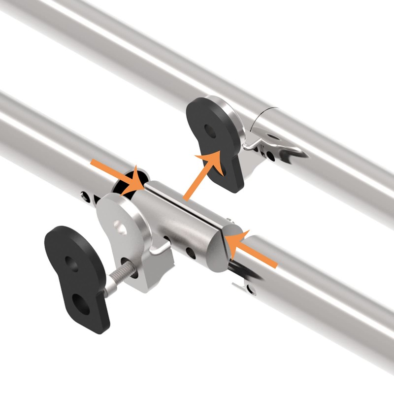 TSMST 5.5FT Sliding Barn Door Hardware Kit, Stainless Steel Heavy