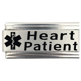 Heart Patient Medical Alert Italian Charm Bracelet Jewelry Link