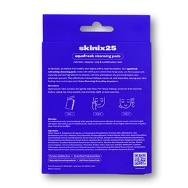 skinix25 Skinix25 AquaFresh Refreshing Cleansing Pads C Oil-Control & Purifying, Large & Thick Face Wipes for Oily & Combination Skin, Individually Wrapped C 4 Boxes (40 Pads)
