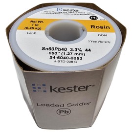 Kester 24-6040-0053 Solder Roll, 66 Core Size, 0.050" Diameter