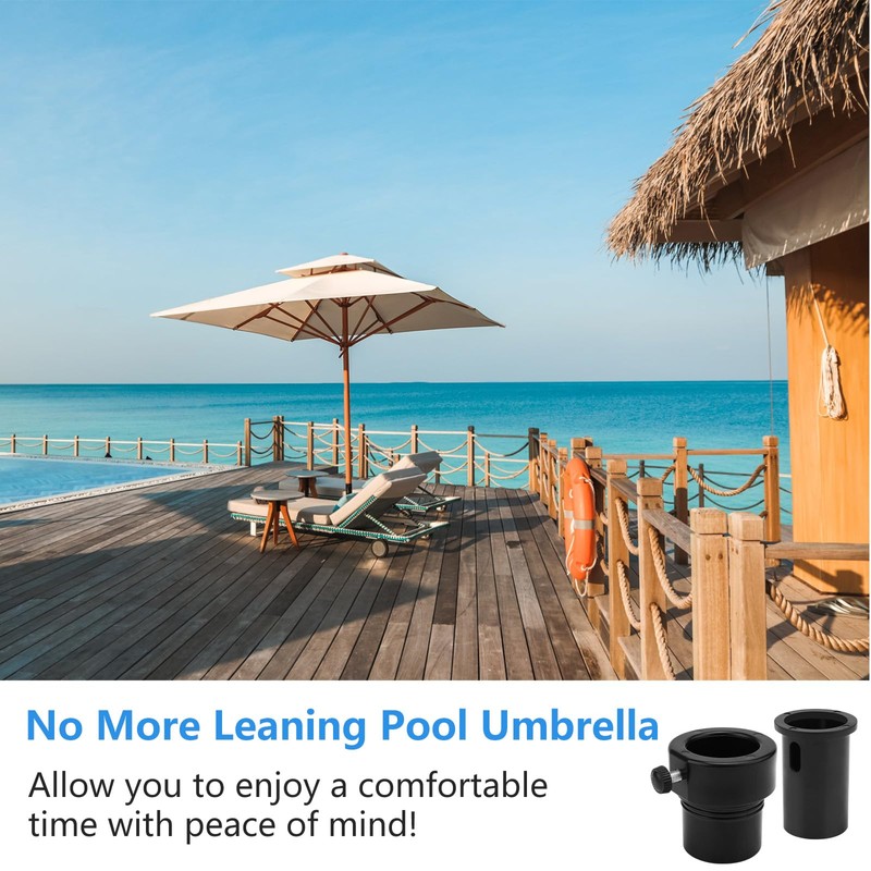 XCWT Pool Umbrella Pole Stabilizer Sleeve Adapter - Fit 1.5"