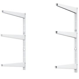 Delta Minimalistic White Shelf Brackets Cycle, Set of 6 Fully Adjustable 12-inch Heavy Duty Shelf Brackets, Holds Up to 480 lbs, Modern Shelf Bracket for Wood Shelves
