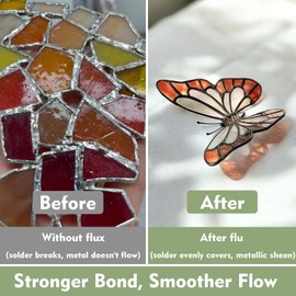 INNOVAYOU Liquid Flux Soldering 100ml, Stained Glass Flux for Soldering Enhance Firmness, Used for Welding and Repairing Stained Glass Tools Supplies