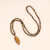 COAI 108 Mala Necklaces with Crystal Pendant, Stone, Tigers Eye