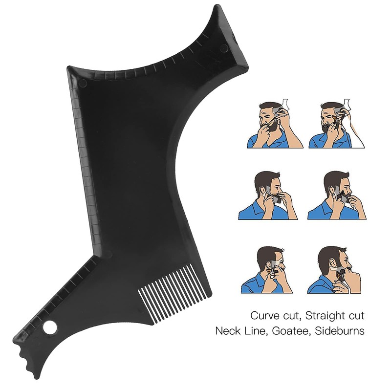 Beard Shaping Tools, Beard Shaping Stencil, Beard Styling Black Plastic