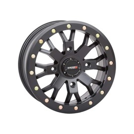System 3 Offroad SB-4 Beadlock Wheel (Front/Rear / 14X7 4/156 6+1) (Matte Black) Compatible with 14-20 Polaris RANRZR1000XE