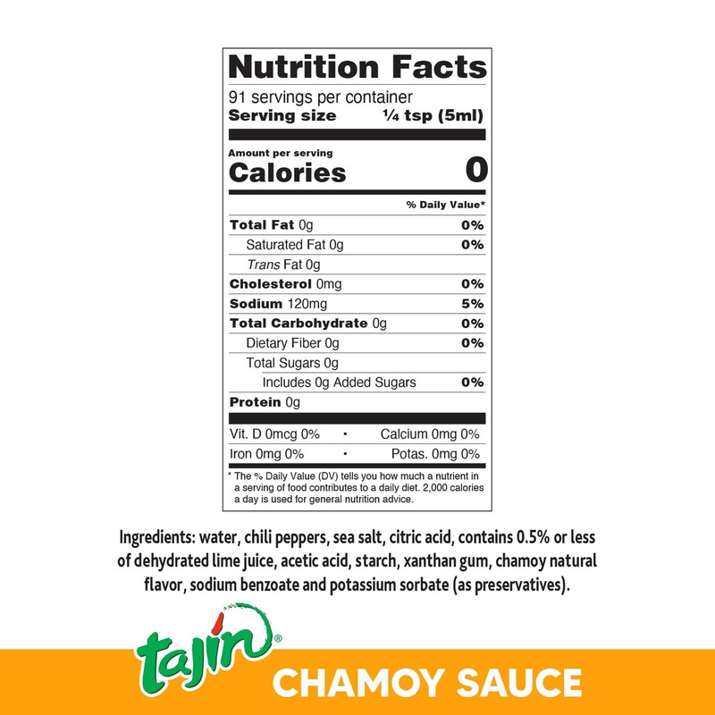 Tajin Fruity Chamoy Sauce 15.38oz and Chile Lime Sauce 15.38oz