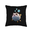 Pufferfish Bubbles Throw Pillow