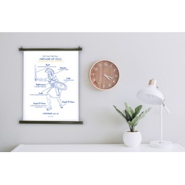 Put On the Full Armor of God Warrior Wall Decor Fun Decoration for Bedroom Home Kitchen Garage Fabric Hanging Picture Poster (30x40cm)