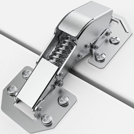 Chibery 4 Pack 90 Degree Soft Close Hinges, Surface Mount Spring, No Pre-drilled, Noiseless, Frameless Hidden Concealed Kitchen Cabinet Hinge for Kitchen Cupboard Bedroom Folded Hardware Replacement