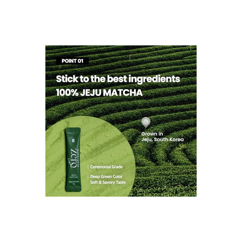 Kim's Table Zero Sugar Matcha Powder Sticks for Latte