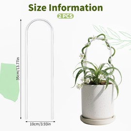 2 Pack Thickened U-Shaped Acrylic Trellis for Indoor Plants, Small Clear Plant Trellis for Potted Plants Climbing Plants Garden Accessory for Pothos Hoya Trellis Indoor Outdoor