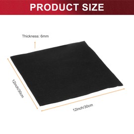 sourcing map 4pcs Welding Blanket Fireproof 30x30 cm, Pre-oxidized Fiber Heat Resistant Fabric, Heat Fire Shield Blanket, Soldering Protective Supplies for Industrial, Grill, 6mm Thick, Black