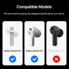 Premium Multi-Flange Eartips for Galaxy Buds3 Pro/Galaxy Buds4 Pro (White,
