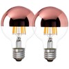 ARGANOL Half Chrome Light Bulb Dimmable, 6W (60 Watt Equivalent)