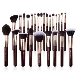 Jessup Makeup Brush Set, 25-Piece Cosmetic Makeup Brush Set For Eyes, Face, Eyeshadow, Powder, Synthetic Natural Hair