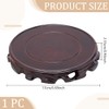 FINGERINSPIRE Solid Wood Display Stand Base 17x2.3cm Round Coconut Brown
