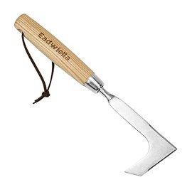 Eadwiella Crack Weeder for Sidewalk Driveway Paver Weed Removal Tool Hand Crevice Weeding Tool with Wood T-Handle Paving Knife Weed Remover Tool Short Handle for Weeding Between Pavers/Gardening