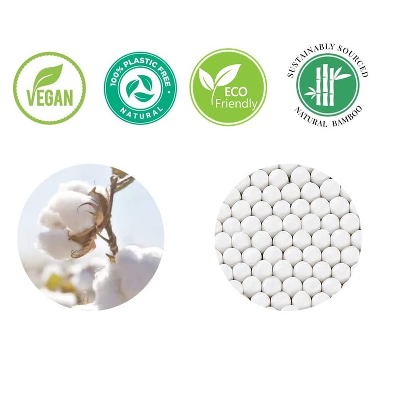300/600 Organic Premium Bamboo Cotton Buds 100% Organic Cotton. This