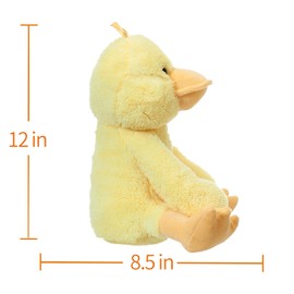 Apricot Lamb Toys Plush Yellow Duck Stuffed Animal Soft Cuddly Perfect for Child (Velvet Duck,12 Inches)