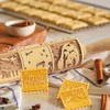 Christmas Rolling Pin, 3D Embossing Rolling Pin, Wooden Rolling Pin