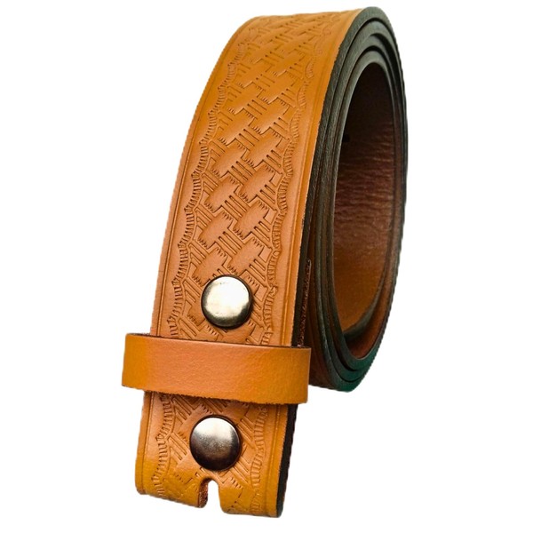 RESISTANCE Mens Western Full Grain Leather Belt Strap Tan No