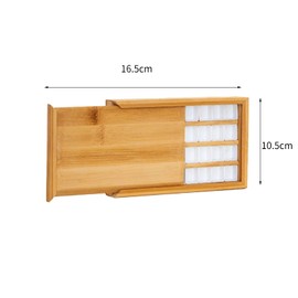 1 Piece Watercolor Wooden Palette Box with Half Pans Grid Pull-Out Type Oil Drawing ray Pallets Portable Travel Paint Tray