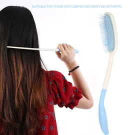 Long Reach Hairbrushes, Long Handled Hair Brush Comb Anti slip Long Comb Reachfor Elderly and Hand Disabled People, Not Need to Lift Hand(Hair Brush)