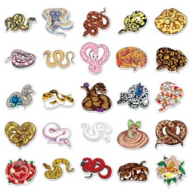 Snake Aufkleber für Jugendliche Erwachsene 50 Stück Tiere Schlange Wasserfeste Vinyl Sticker Set Auto Motorräder Fahrrad Skateboard Snowboard Gepäck Laptop Koffer Helm Motorrad Computer