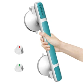 LORESJOY Grab Bars for Seniors, Grab Bar with Suction Cup, Grab Bar Shower No Drilling, Shower Handle for Seniors, Shower Handle Suction Cup Bathroom Bath Handle Bathroom Shower Handles