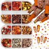 2Boxes Fall Maple Leaf Nail Sequins for Women