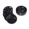 Coasters for Drinks 6 Piece with Holder Marble Texture Round