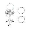Airplane Keychain Key Chain Charm for Men Women Travel Lovers