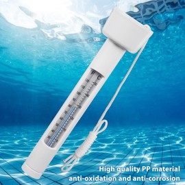 Floating Swimming Pool Thermometer Hot Tub Waterproof Thermometer for Waterproof Easy Read with String for Outdoor and Indoor Swimming Pools and Spas