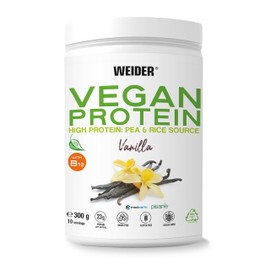 Weider Vegan Protein (540g) Gusto Cioccolato Brownie Proteins 100% Vegan 21g/Tin Isolate di Piselli e Riso, with Vitamin B12, Stevia, Estratti Vegetali, Senza Glutine, Senza Zucchero (18 Porzioni)