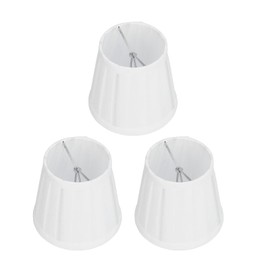 3PCS Drum Lamp Shades, Lampshades for Floor Lamps, Chandelier Lampshade for Hotels, Bedrooms, Study Rooms, Libraries, Villas, Etc (Clip-White)