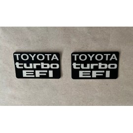 Toyota Turbo Pickup Truck Emblem badge overlay For   1985,1986,1987 2pc