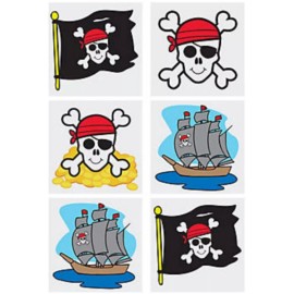 Fun Express Pirate Tattoos Temporary 36CT