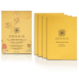ORGAID Organic Sheet Mask | Made in USA (Vitamin C & Revitalizing, pack of 4)