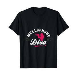 Mellophone Diva Mellophonist Marching Band Funny Apparel T-Shirt