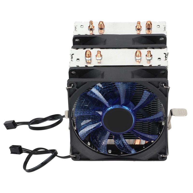 CPU Air Cooler Dual Tower 4 Heatpipes LED Light CPU