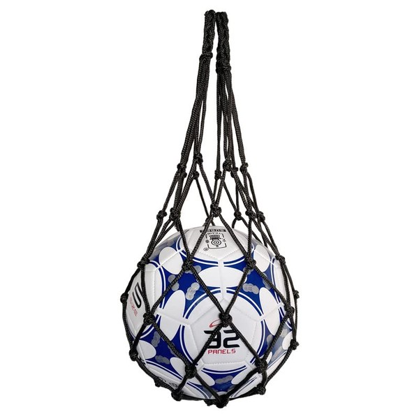 ALLVD Storage Soccer Volleyball Basketball Simple Ball Bag Net Bag Carrying Storage (Black)