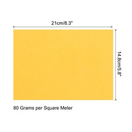 sourcing map 50 Sheets Colored Copy Paper 8.3 Inch Printer Paper 80gsm Gold for Office Printing, Document Copying, Invitations, Forms, Art Projects