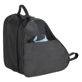 Valicaer Roller Skate Bag,Black Roller Skates Adult Breathable Ice Skating Bag Oxford Cloth Ice Skates Guards Bag with Adjustable Shoulder Strap Carry Bag Case Triangle Skate Shoe Bag for Girls Boys