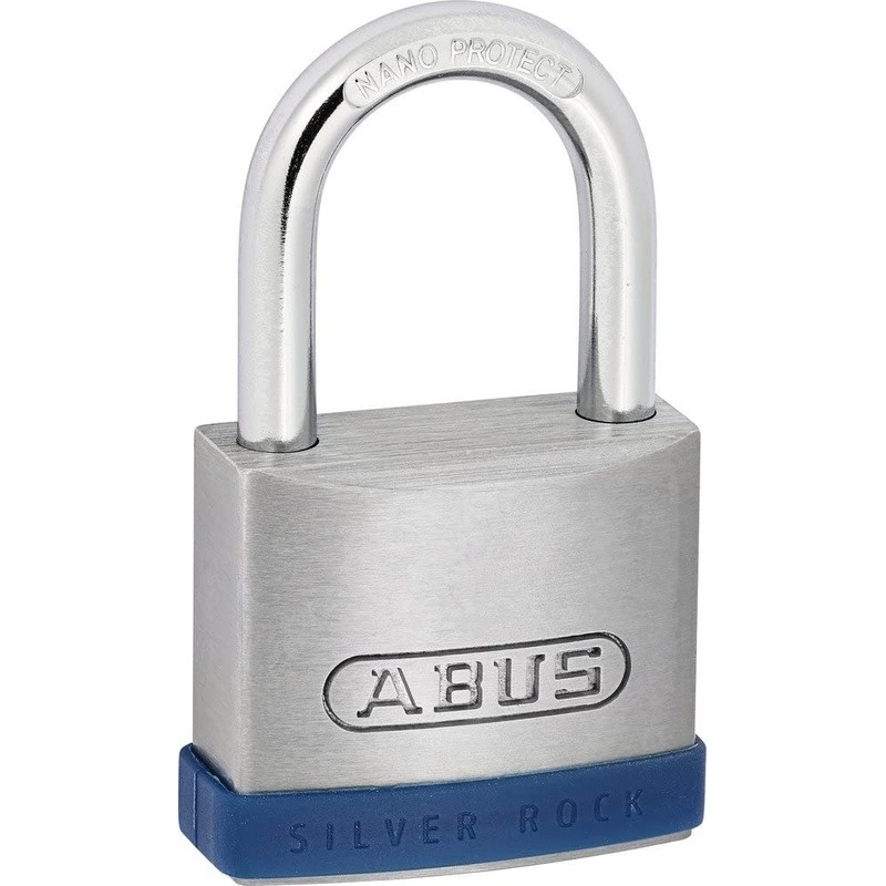 ABUS 79263 Skirt Lock with Key, Silver/Blue, 45mm
