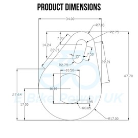 Heavy Duty EBike Torque Arm Set, Universal M16, Electric Bicycle E Bike Rear Axle, 6mm Thick, Made from Stainless Steel, Suit 3000W 5000W Motors.