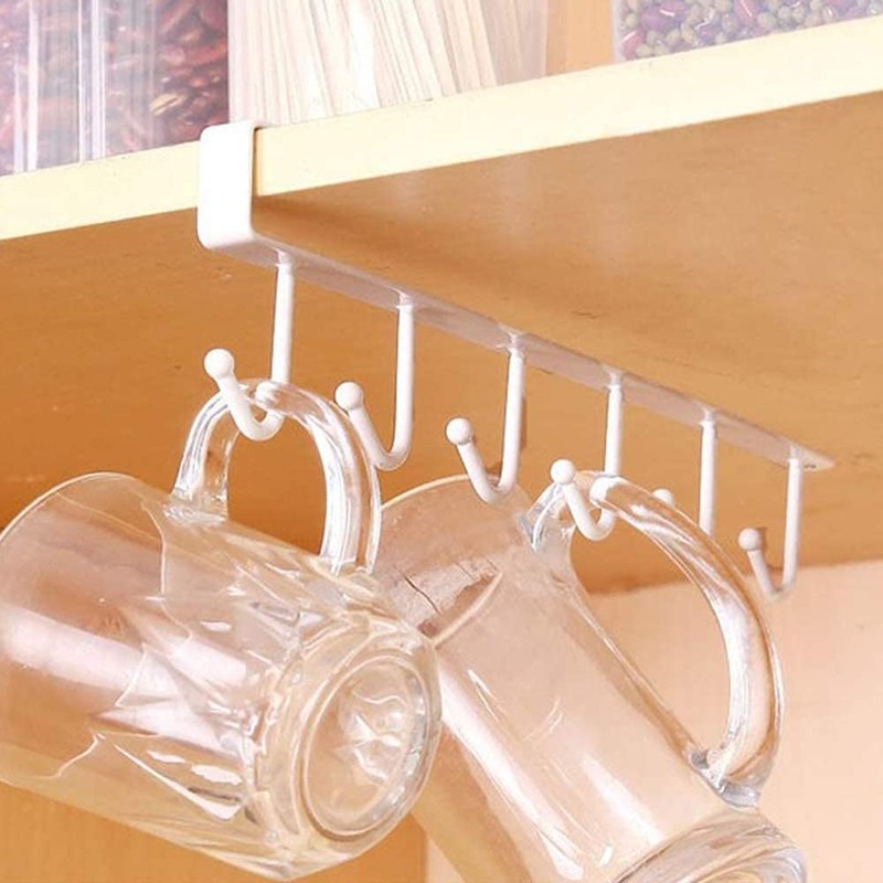 THETAG Cup Holder, Cupboard Insert Under Cabinet Hanging Rack Cupboard