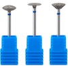minkissy 3 Pcs Nail Polisher Diamond Tipped Drill Bit Cuticle