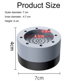Pack of 4 Anti-Vibration Washing Machine, Universal Washing Machine Feet Pad, Foot Pads, Rubber Antivibration Mat for Washing Machine/Dryer/Furniture (Grey)